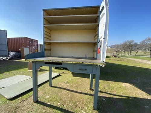 Antique Metal Post Office Mail Industrial Table - Image 1