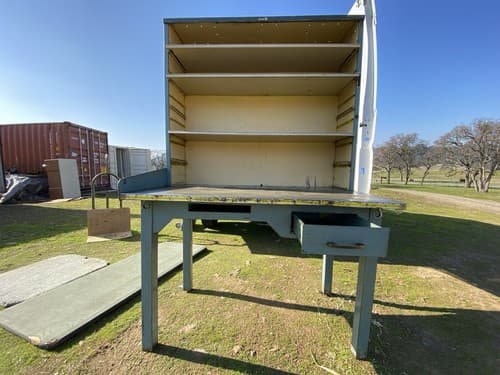 Antique Metal Post Office Mail Industrial Table - Thumbnail 2