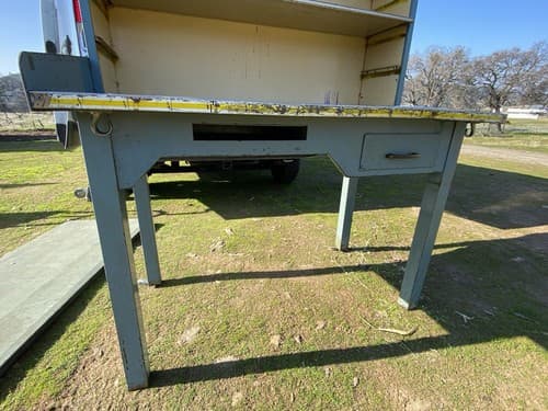 Antique Metal Post Office Mail Industrial Table - Thumbnail 15