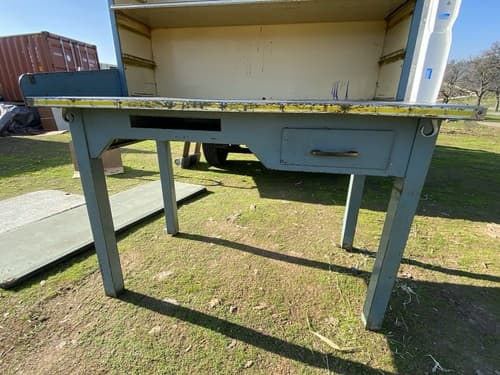 Antique Metal Post Office Mail Industrial Table - Thumbnail 17