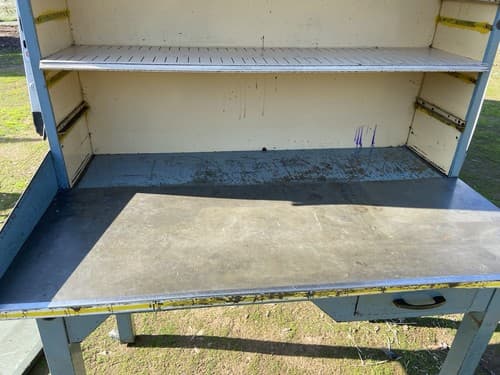 Antique Metal Post Office Mail Industrial Table - Thumbnail 21