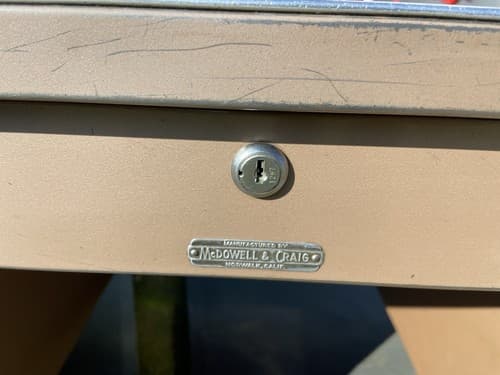 McDowell And Craig Vintage Mid Century Modern Metal Tanker Desk - Thumbnail 7