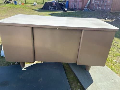 McDowell And Craig Vintage Mid Century Modern Metal Tanker Desk - Thumbnail 12