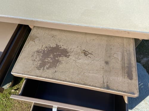 McDowell And Craig Vintage Mid Century Modern Metal Tanker Desk - Thumbnail 9