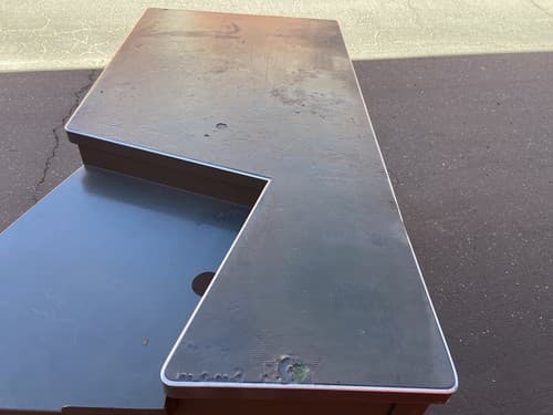 Art Metal Vintage Mid Century Modern Metal Tanker Steel Desk - Thumbnail 9