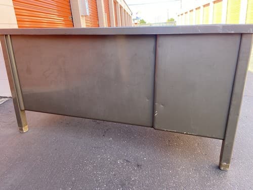 Art Metal Vintage Mid Century Modern Metal Tanker Steel Desk - Thumbnail 3