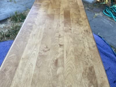 Mid Century Modern Desk Solid Maple Wood Heywood Wakefield Needs Restoration - Thumbnail 16