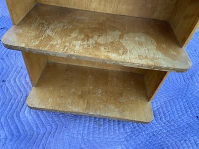 Mid Century Modern Desk Solid Maple Wood Heywood Wakefield Needs Restoration - Thumbnail 11