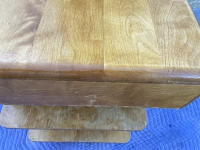 Mid Century Modern Desk Solid Maple Wood Heywood Wakefield Needs Restoration - Thumbnail 5