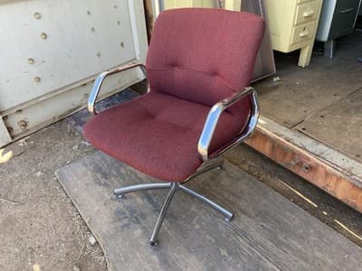 Vintage All-Steel Mid Century Modern Eames Office Arm Chair Knoll Pollock Style - Thumbnail 2