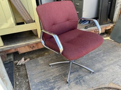 Vintage All-Steel Mid Century Modern Eames Office Arm Chair Knoll Pollock Style - Thumbnail 11