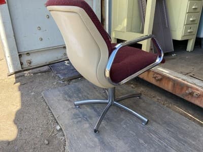Vintage All-Steel Mid Century Modern Eames Office Arm Chair Knoll Pollock Style - Thumbnail 4