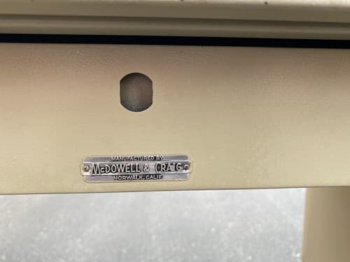 Mcdowell And Craig Vintage Mid Century Modern Metal Tanker Writing Desk Table - Thumbnail 11