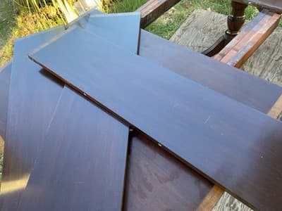 Vintage Mahogany Double Pedestal Dining Room Table With Three Leaves - Thumbnail 16