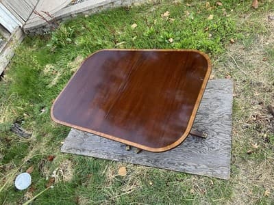 Vintage Mahogany Double Pedestal Dining Room Table With Three Leaves - Thumbnail 19