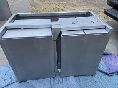 Vintage Military Army Aluminum Folding Field Desk - Thumbnail 4