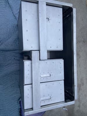 Vintage Military Army Aluminum Folding Field Desk - Thumbnail 6