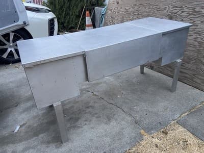 Vintage Military Army Aluminum Folding Field Desk - Thumbnail 12
