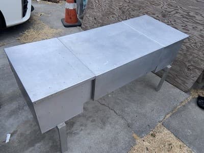 Vintage Military Army Aluminum Folding Field Desk - Thumbnail 9