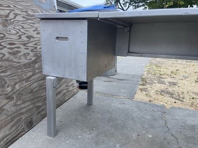 Vintage Military Army Aluminum Folding Field Desk - Thumbnail 13