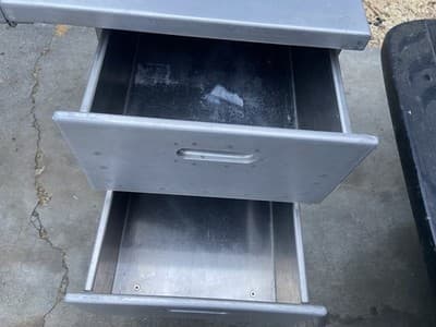 Vintage Military Army Aluminum Folding Field Desk - Thumbnail 17