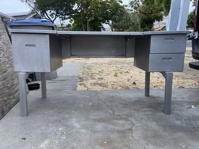 Vintage Military Army Aluminum Folding Field Desk - Thumbnail 8