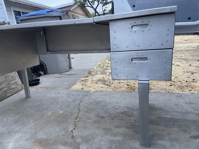 Vintage Military Army Aluminum Folding Field Desk - Thumbnail 14