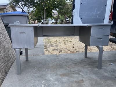 Vintage Military Army Aluminum Folding Field Desk - Thumbnail 24