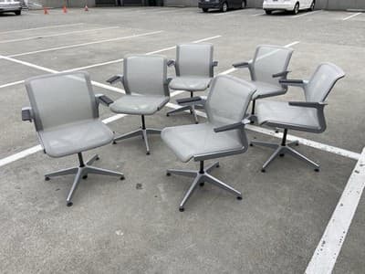 6 Vintage Modern Clarity Task Chairs By Allsteel Some Scuffing And Marks - Thumbnail 18