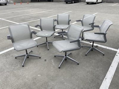 6 Vintage Modern Clarity Task Chairs By Allsteel Some Scuffing And Marks - Thumbnail 19
