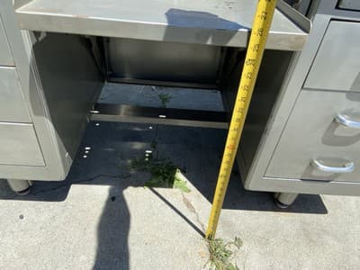 Antique Shaw Walker Typewriter Metal Industrial Tanker Desk - Thumbnail 18