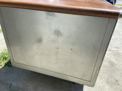 Antique Shaw Walker Typewriter Metal Industrial Tanker Desk - Thumbnail 22