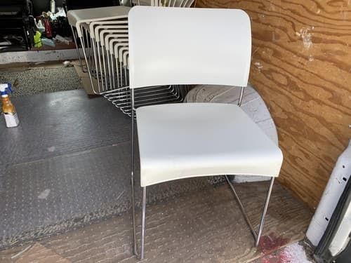 2010s Set of Four White Chairs by Jasper Morrison  Vitra Mid Century Modern - Thumbnail 2