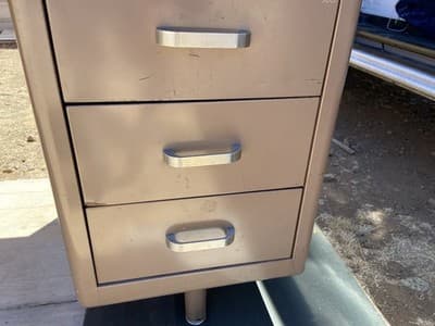 McDowell And Craig Vintage METAL INDUSTRIAL Tanker Desk Mid Century Modern MCM. - Thumbnail 5