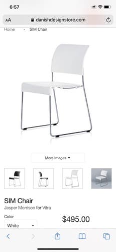 2010s Set of Four White Chairs by Jasper Morrison  Vitra Mid Century Modern - Thumbnail 9