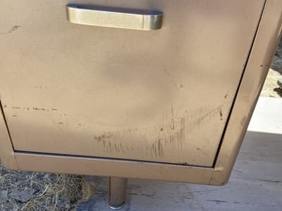 McDowell And Craig Vintage METAL INDUSTRIAL Tanker Desk Mid Century Modern MCM. - Thumbnail 3