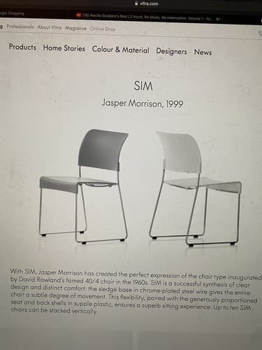 2010s Set of Four White Chairs by Jasper Morrison  Vitra Mid Century Modern - Thumbnail 8