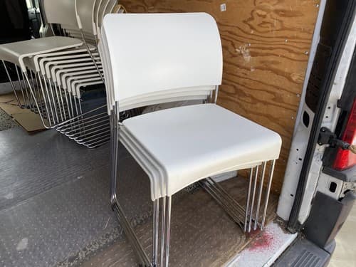 2010s Set of Four White Chairs by Jasper Morrison  Vitra Mid Century Modern - Thumbnail 3