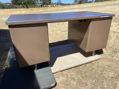 McDowell And Craig Vintage METAL INDUSTRIAL Tanker Desk Mid Century Modern MCM. - Thumbnail 11