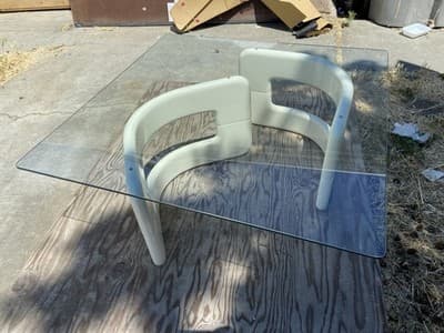 Futuristic Space-Age Glass Coffee Table Hollywood Regency Minimalist Mcm - Thumbnail 3