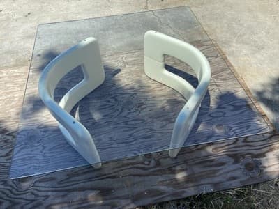 Futuristic Space-Age Glass Coffee Table Hollywood Regency Minimalist Mcm - Thumbnail 11