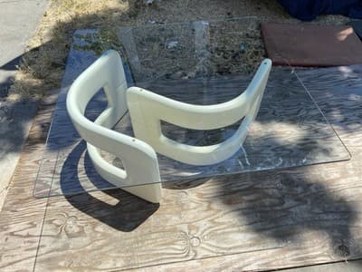 Futuristic Space-Age Glass Coffee Table Hollywood Regency Minimalist Mcm - Thumbnail 13