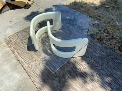 Futuristic Space-Age Glass Coffee Table Hollywood Regency Minimalist Mcm - Thumbnail 12