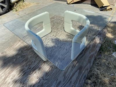 Futuristic Space-Age Glass Coffee Table Hollywood Regency Minimalist Mcm - Thumbnail 18