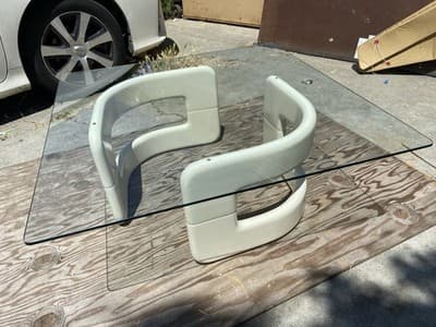 Futuristic Space-Age Glass Coffee Table Hollywood Regency Minimalist Mcm - Thumbnail 24