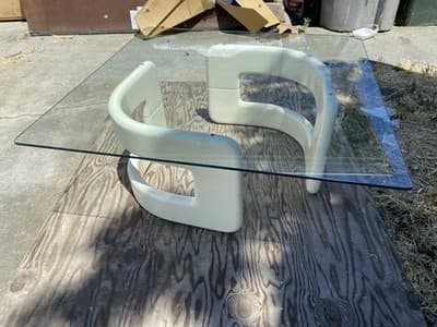 Futuristic Space-Age Glass Coffee Table Hollywood Regency Minimalist Mcm - Thumbnail 20