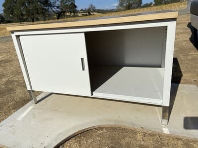 Vintage Industrial,Metal Tanker Credenza Mid-Century Modern Book Shelf Sideboard - Thumbnail 3