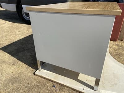 Vintage Industrial,Metal Tanker Credenza Mid-Century Modern Book Shelf Sideboard - Thumbnail 10