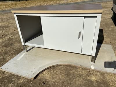 Vintage Industrial,Metal Tanker Credenza Mid-Century Modern Book Shelf Sideboard - Thumbnail 9