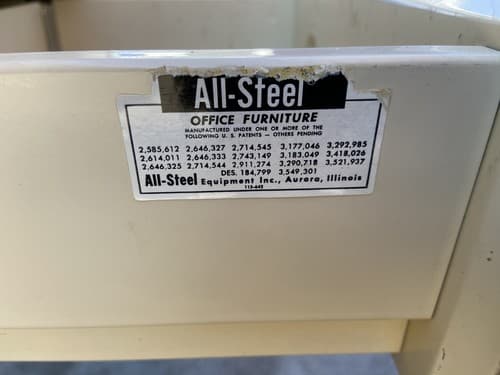 MCM ALLSTEEL Tanker Desk Industrial Steel Metal Office Table - Thumbnail 4